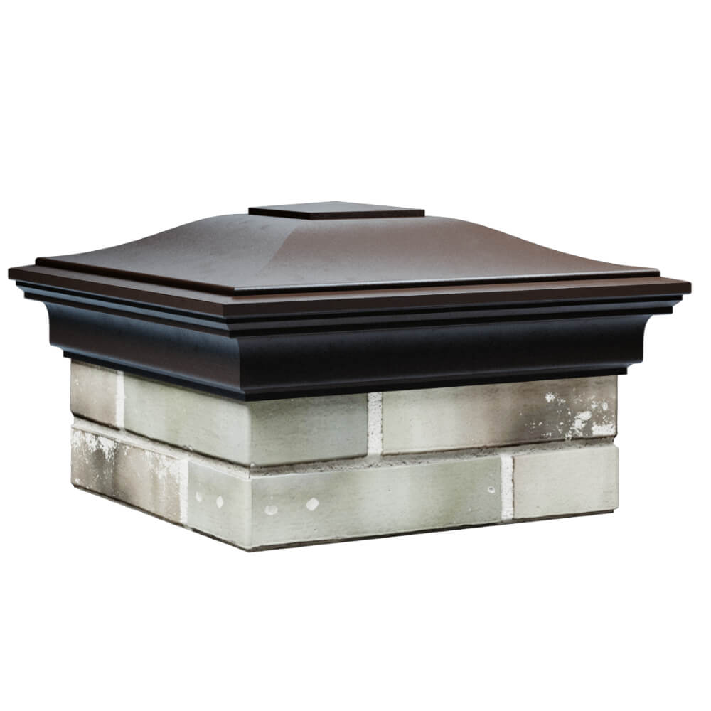 Колпак Zking Монблан Коричневый на столб 1.5х1.5 кирпича (385х385мм) в Магнитогорске фото