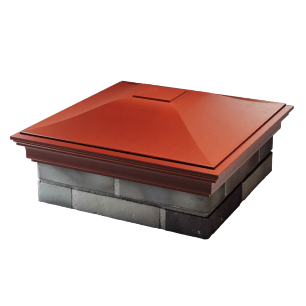 Колпак Zking Монблан Красный на столб 2х2 кирпича (515х515мм) в Магнитогорске фото