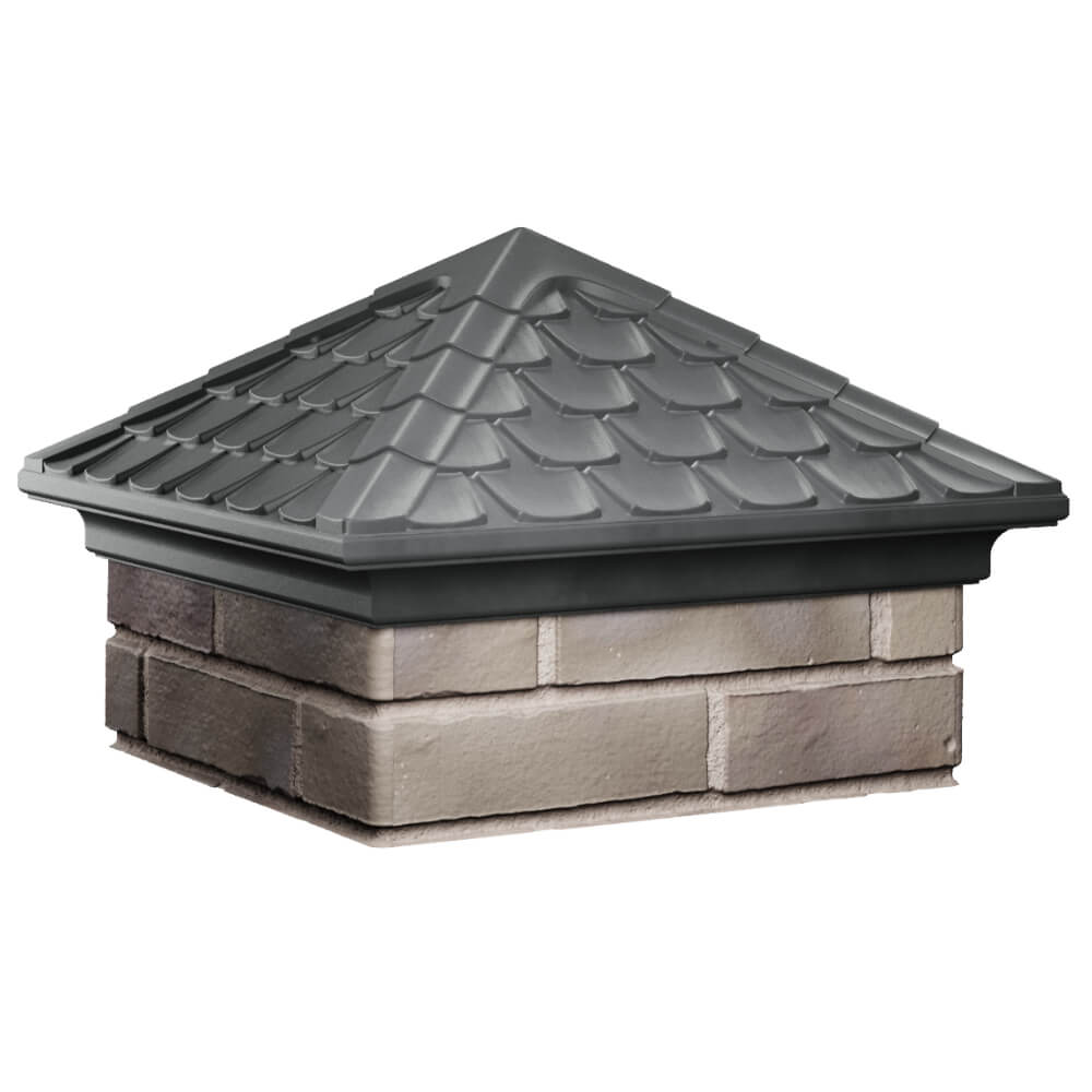 Колпак Zking Эльбрус Серый на столб 1.5х1.5 кирпича (385х385мм) в Магнитогорске фото