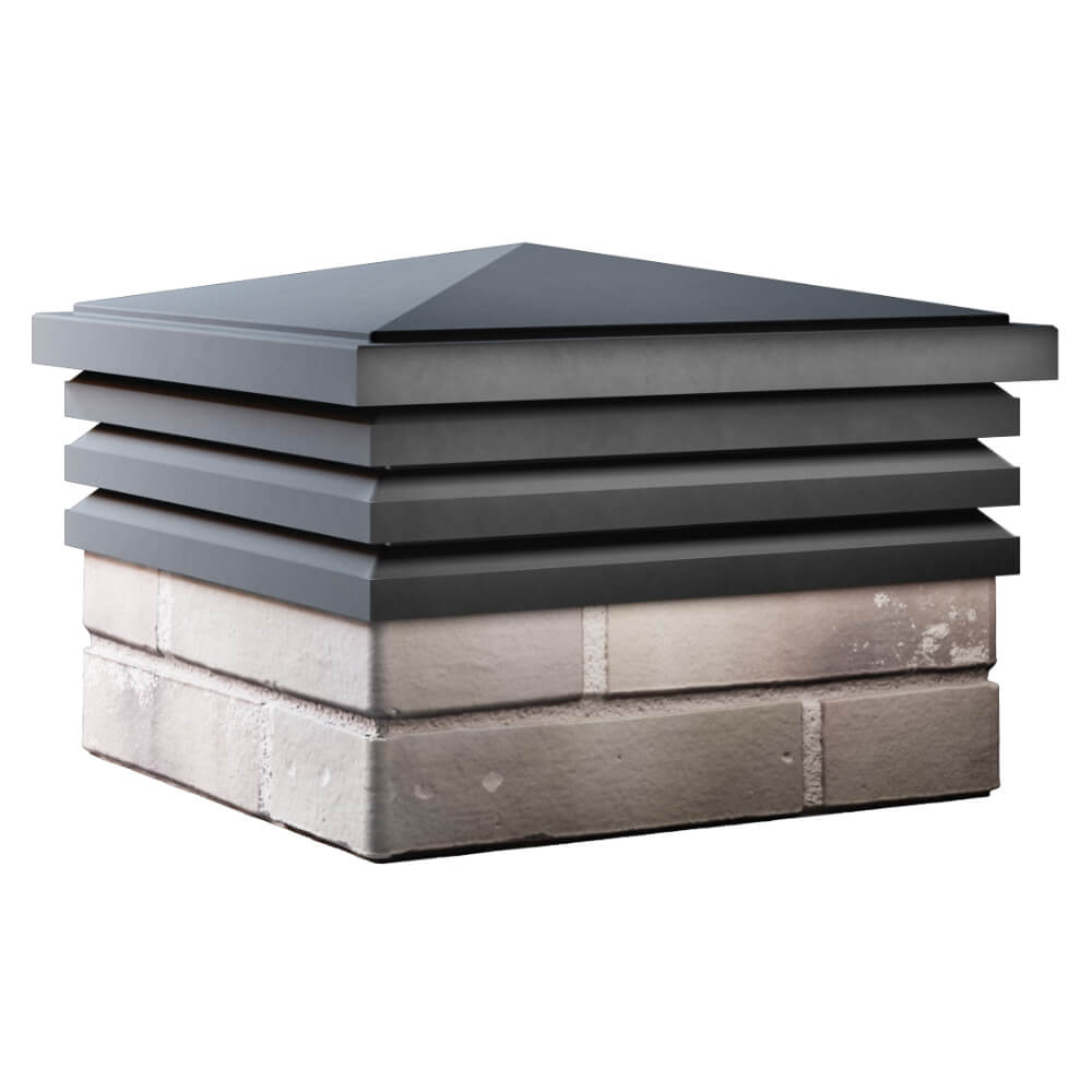 Колпак Zking Бона ХайТек Серый на столб 1.5х1.5 кирпича (385х385мм) в Магнитогорске фото