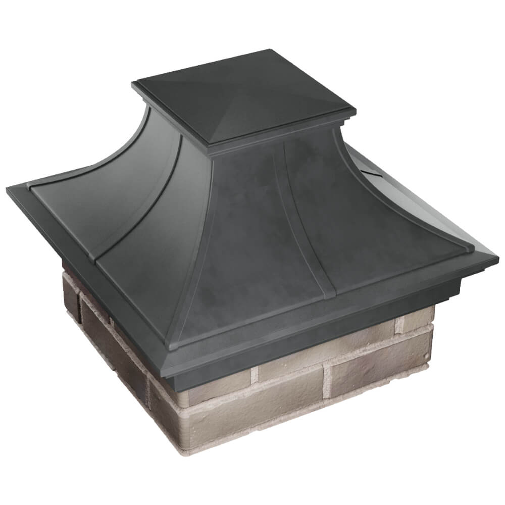 Колпак Zking Монблан Премиум Серый на столб 1.5х1.5 кирпича (385х385мм) в Магнитогорске фото