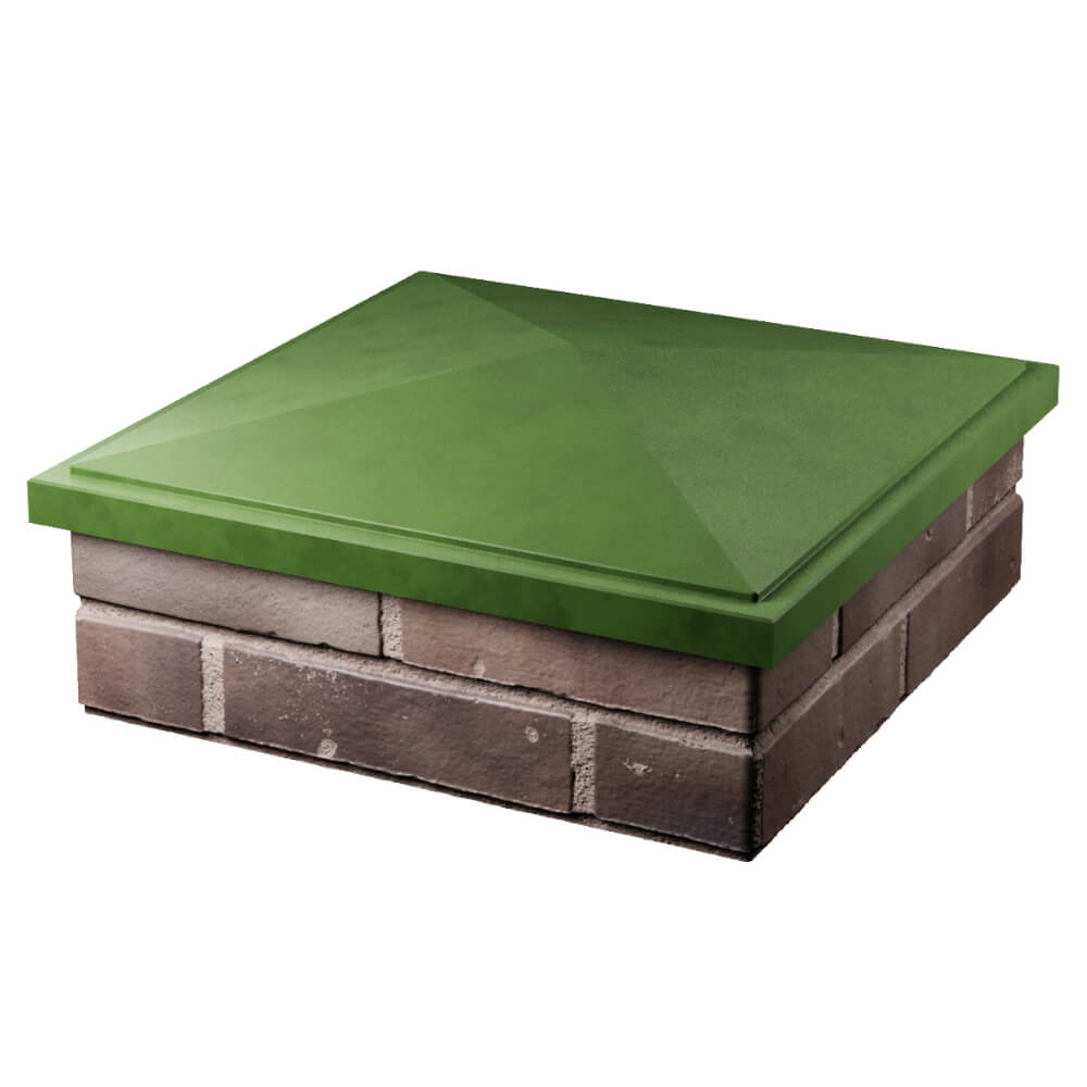 Колпак Zking БонаМоно Зеленый на столб 2х2 кирпича (515х515, 530х530мм) в Магнитогорске фото