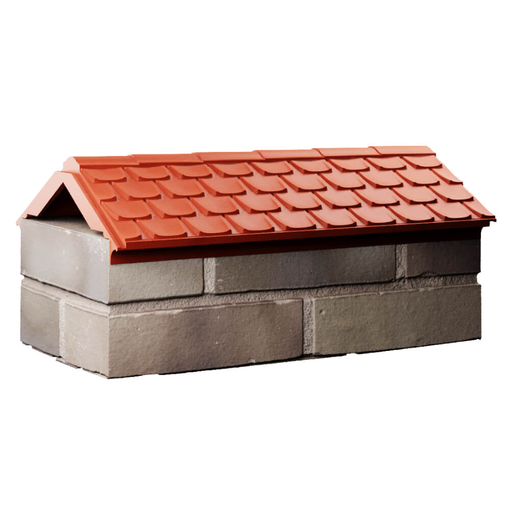 Парапет Zking Эльбрус Красный с посадкой на 1 кирпич (255мм) Магнитогорск фото
