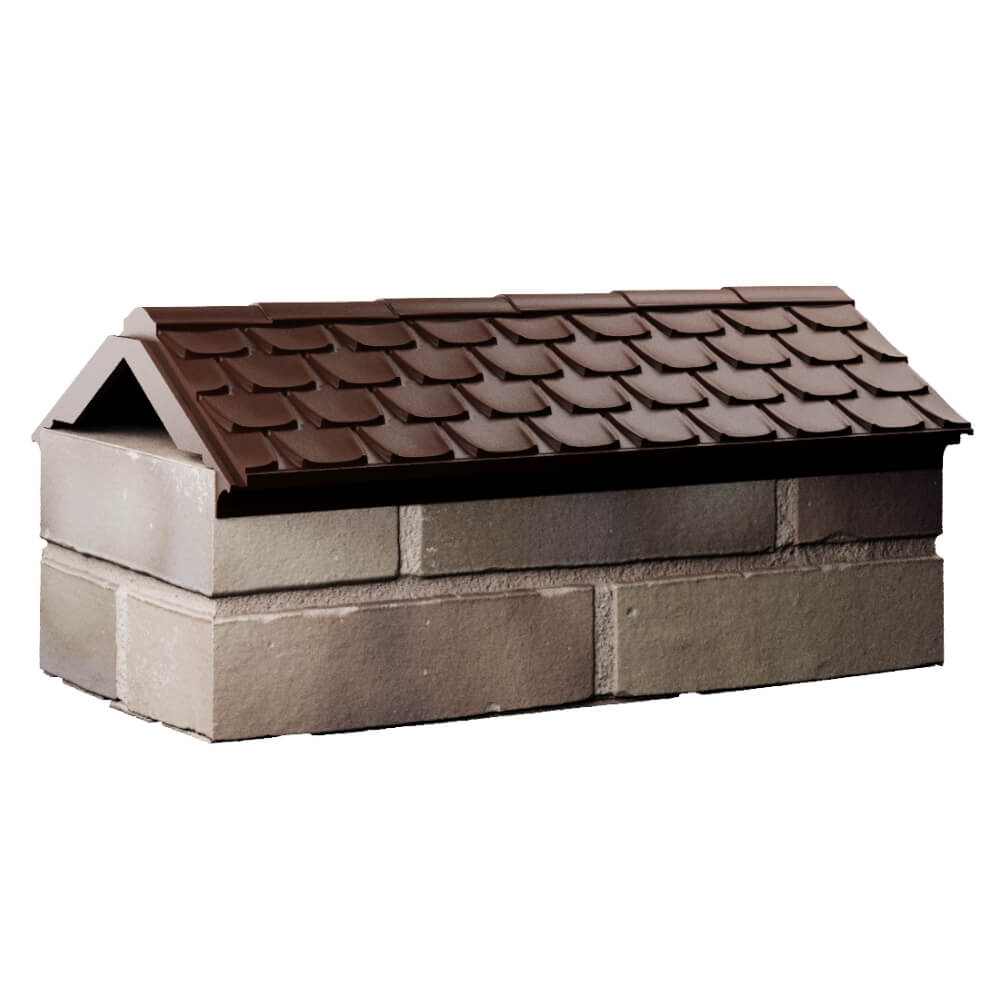 Парапет Zking Эльбрус Коричневый с посадкой на 1 кирпич (255мм) Магнитогорск фото