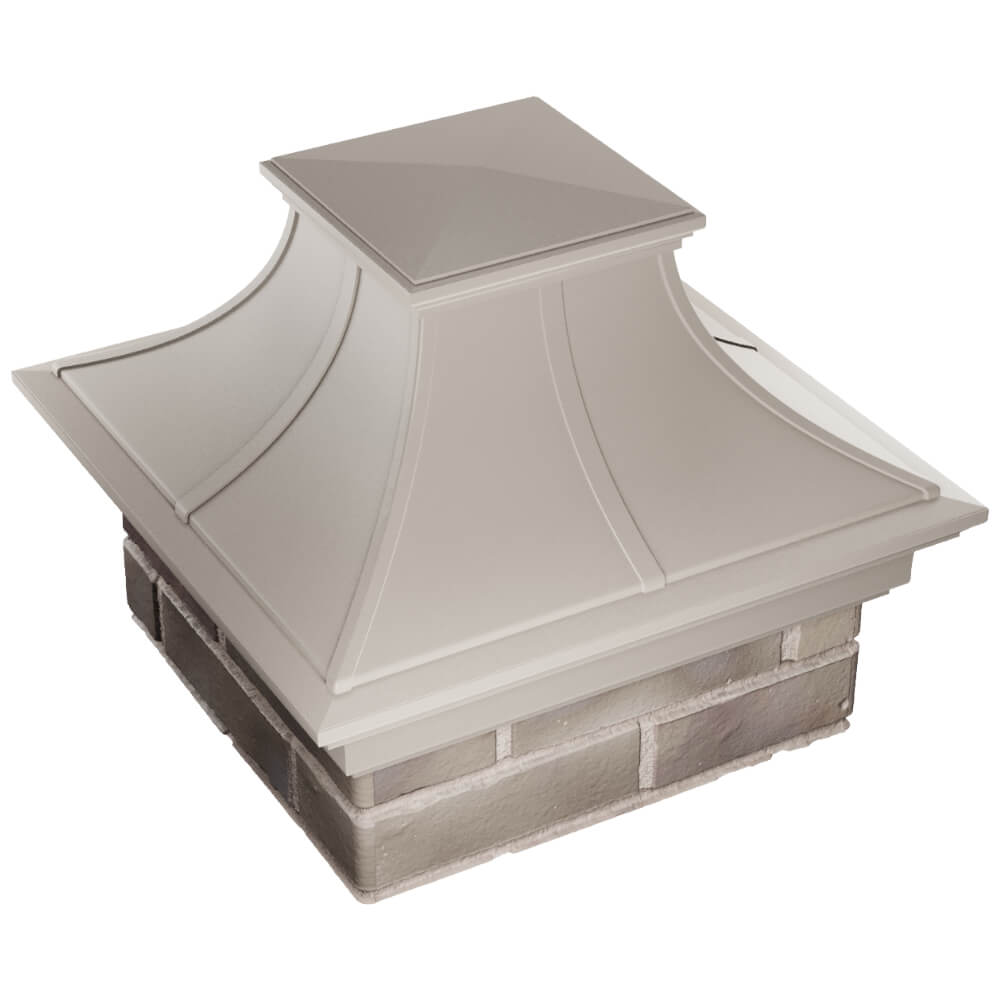 Колпак Zking Монблан Премиум Бежевый на столб 1.5х1.5 кирпича (385х385мм) в Магнитогорске фото