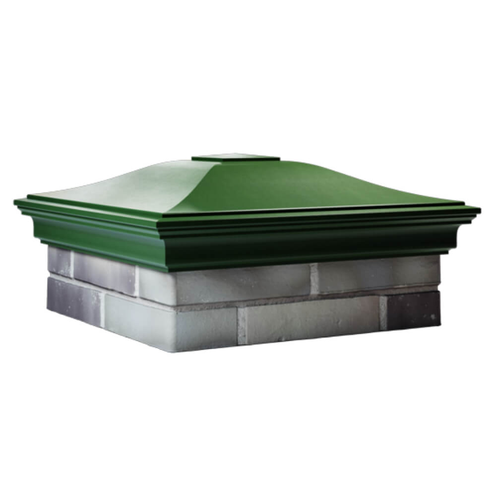 Колпак Zking Монблан Зеленый на столб 2х2 кирпича (515х515мм) в Магнитогорске фото