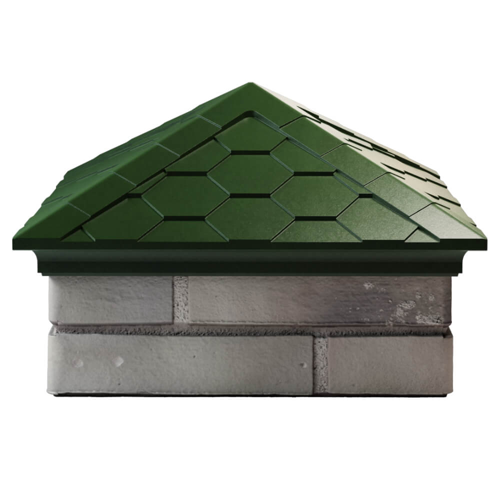 Колпак Zking Эверест Зеленый на столб 1.5х1.5 кирпича (390х390мм) Магнитогорск фото