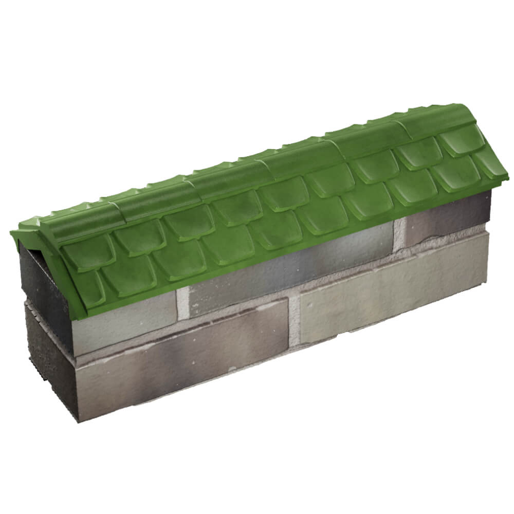 Парапет Zking Эльбрус Зеленый с посадкой на 0.5 кирпича (130мм) в Магнитогорске фото